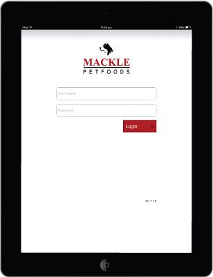 Mackle Pet Food Remote order app - Login